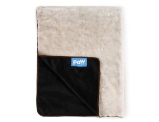 PAW PupProtector Cool Comfort Waterproof Throw Blanket - White w/Brown Accents - Original