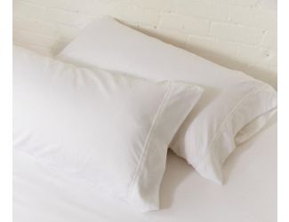 100% Organic Cotton Pillow Case (Set of 2) Queen Size - White Color