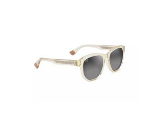 Akahai AF Polarized Sunglasses Shiny Trans Yellow Neutral Gray Lens