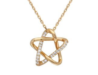PARIKHS Gold Plated Interwined Star Pendant with chain in 925 Sterling Silver