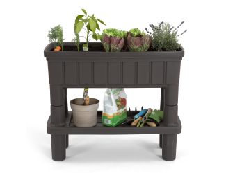Raised Patio Garden with Storage