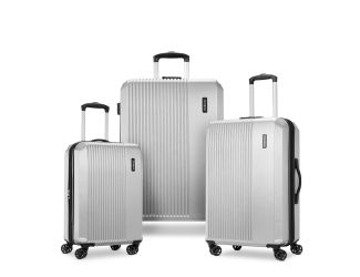 Alliance SE 3pc Hardside Spinner Luggage Set Aluminum Silver