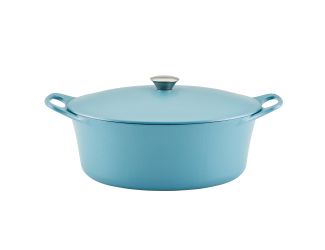 6.5qt Premium Rust Resistant Cast Iron Dutch Oven Agave Blue