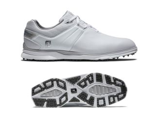 FootJoy Pro SL Men's Spikeless Golf Shoes - White/White/White/10.5 Medium