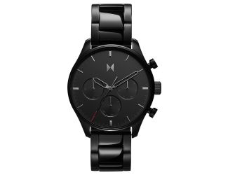 Mens Airhawk Chronograph Black IP Stainless Steel Watch Black Dial