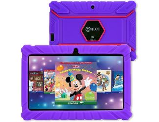 Contixo 7" Kids Tablet, Android 11 Go OS, 2GB+32GB Disney-Purple