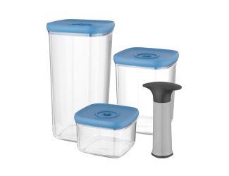 4 - Piece Leo Vacuum Food Container Set - (Blue)