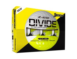 Srixon Z-Star 9 Divide Yellow/White Golf Balls - 1 Dozen
