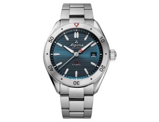 Alpina Mens Alpiner Stainless Steel Bracelet watch, Blue dial