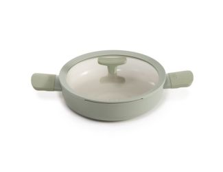 Leo Balance NS Ceramic Saut Pan 10.25", 3.1qt. With Glass Lid, Recycled Aluminum, Sage