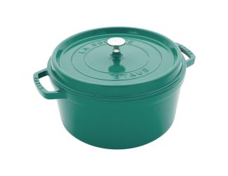 7qt Cast Iron Round Dutch Oven Turquoise