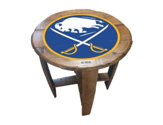 Buffalo Sabres Oak Barrel Table