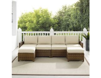 Bradenton 4Pc Wicker Outdoor Sectional Patio Furniture Set