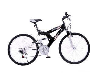 26" Unisex Full Suspension, 21 Speed Mountain Bike