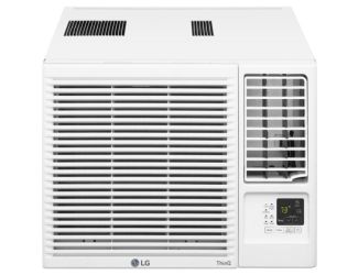 7,600 BTU 115-Volt Window Air Conditioner with Cool, Heat and Wi-Fi Control in White