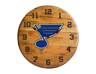 St. Louis Blues Oak Barrel Clock