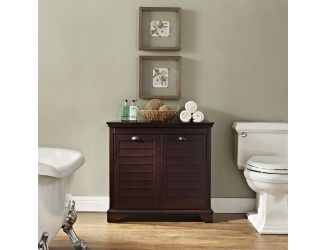 Lydia Linen Hamper In Espresso