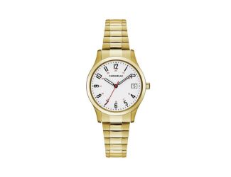 Caravelle Ladies Gold Tone SS Expansion Bracelet Watch