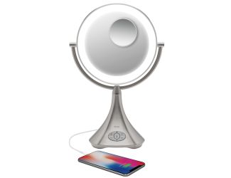 iHome LUX PRO - Rechargeable Vanity Speaker with Bluetooth, Speakerphone and USB Charging