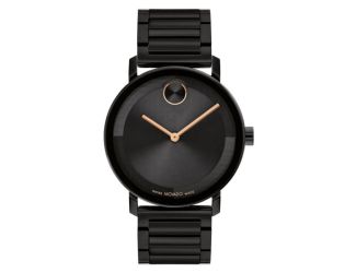 Men's Bold Evolution 2.0 Rose Gold & Black Ion-Plated Watch Black Dial