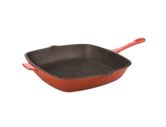 Neo Cast Iron Grill Pan Orange 11"