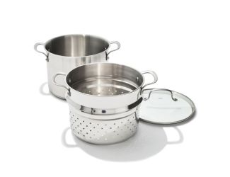 Agility 8.4qt Stainless Steel Boiler Pot w/ Lid & Steamer Insert