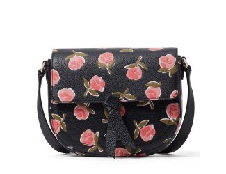 Knott Ditsy Rose Saddle Bag - Black Multi