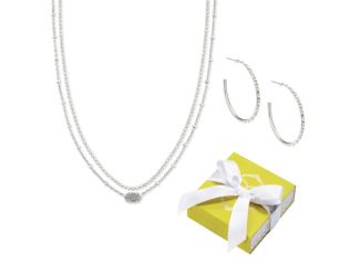 Emilie Necklace & Veronica Hoop Earrings