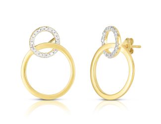Diamond Circle Earrings