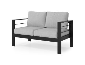 Outdoor Loveseat w/Cushions - Light Gray