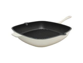Neo 11" Cast Iron Square Grill Pan, Meringue