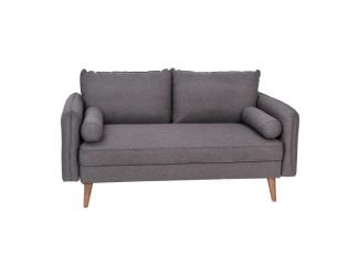 Evie Gray Modern Loveseat Sofa