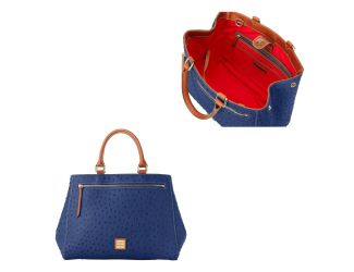 Ostrich Zip Satchel