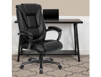 High Back Black LeatherSoft Layered Upholstered Executive Ergonomic Office Chair