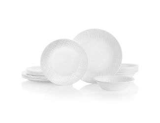 Linen Weave 18pc Dinnerware Set