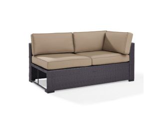 Biscayne Wicker Outdoor Sectional Loveseat
