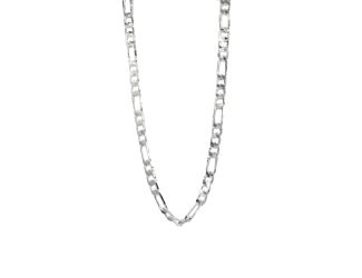 18" Silver Plated Figaro Chain Necklace with Lobster Clasp