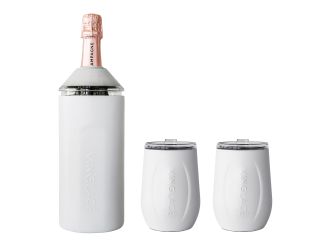 Wine Chiller Gift Set w/ 2 Tumblers White