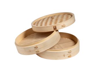 Joyce Chen - 2-Tier Bamboo Steamer Baskets, 12"