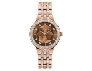 Ladies Phantom Rose Gold Swarovski Crystal Watch 3D Rose Gold Dial