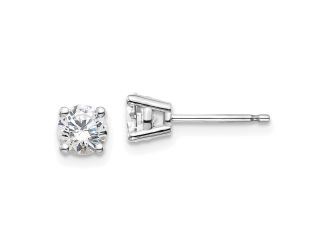 14K White Gold Lab Grown Diamond 3/4ctw 4 Prong Earrings