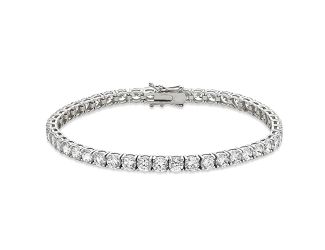 PARIKHS Round Diamond Tennis Bracelet in 14K White Gold 2.00ct, Color-JK, Clarity - I2 I3