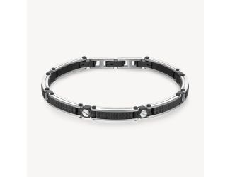 Mens Backliner Stainless Steel Bracelet Size 8.26"