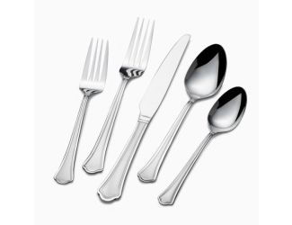 20pc Capri Frost 18/0 Stainless Steel Flatware Set