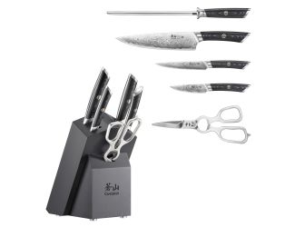 6-Piece Kuro Series Knife Block Set - Ashwood