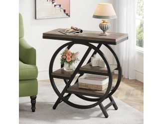 25.6" 3-Tier Narrow End Table With Storage