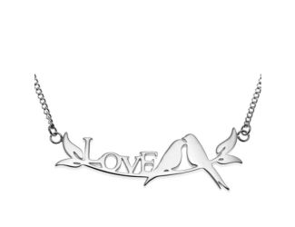 Joyful Sentiments Love Birds Pendant Necklace