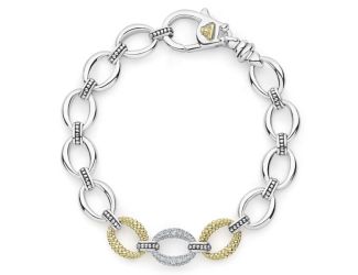 Single Station Diamond Link Bracelet