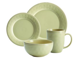 Cucina 16pc Stoneware Dinnerware Set Cream