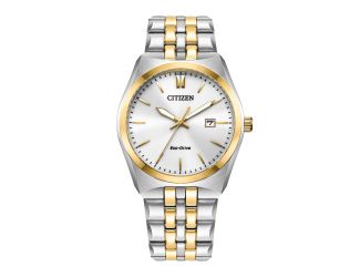 Mens Corso Eco-Drive Two-Tone Stainless Steel Watch White Dial